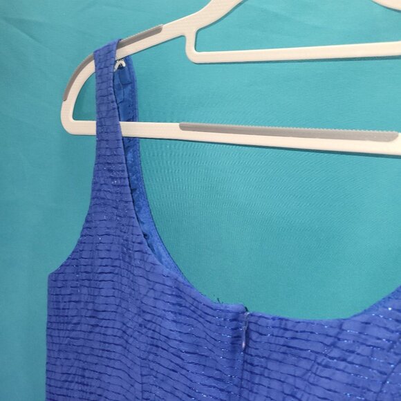 Nine West Womens Sleeveless Textured Blue Dress Size 6 - Picture 11 of 12